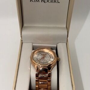 Kim Rogers Watch Women Rose Gold Crystal Dial KR5282RG Jewelry